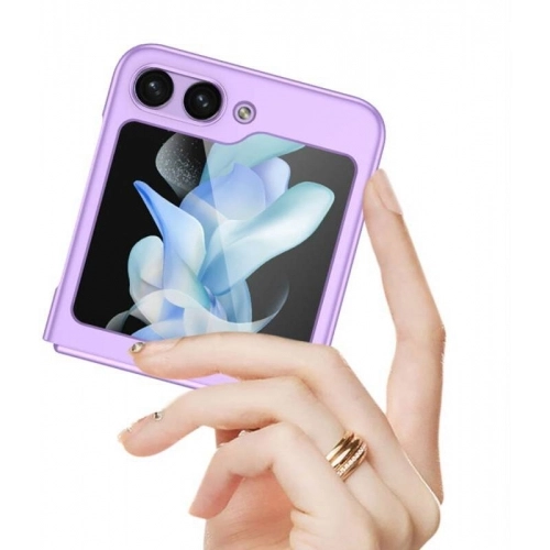 Samsung Galaxy Z Flip 5 Kılıf Sert Kıpta Mat İnce Kapak - Gri