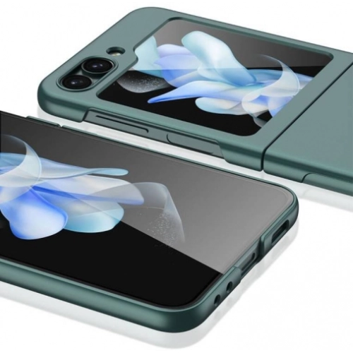 Samsung Galaxy Z Flip 5 Kılıf Sert Kıpta Mat İnce Kapak - Gri