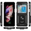 Samsung Galaxy Z Flip 5 Zırhlı Standlı Mıknatıslı Katlanabilir Tank Kapak - Siyah