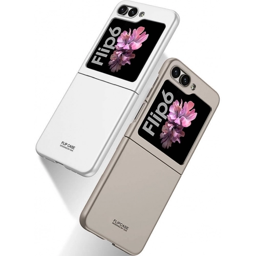 Samsung Galaxy Z Flip 6 Kılıf Sert Kıpta Mat İnce Kapak - Gri