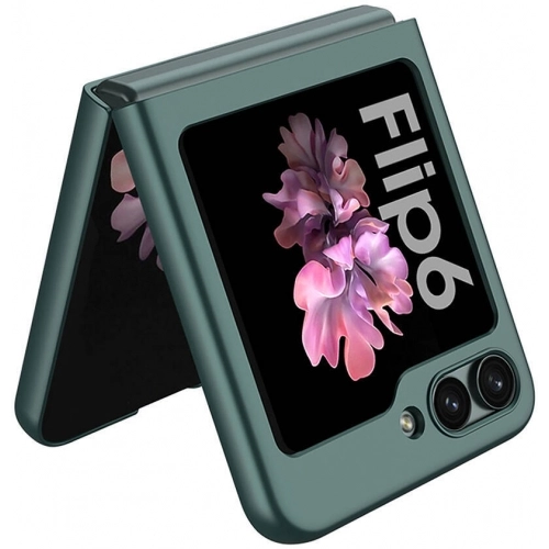 Samsung Galaxy Z Flip 6 Kılıf Sert Kıpta Mat İnce Kapak - Koyu Yeşil