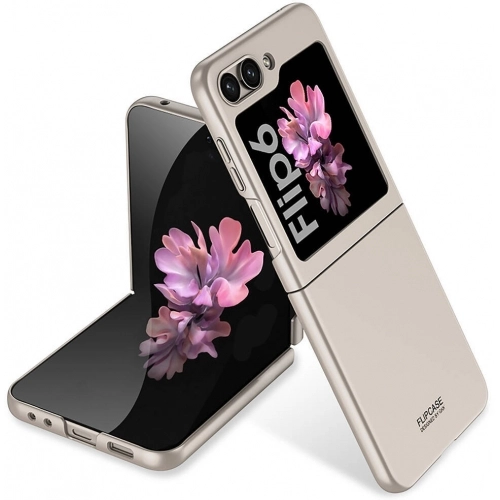 Samsung Galaxy Z Flip 6 Kılıf Sert Kıpta Mat İnce Kapak - Titanyum-Gri