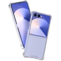 Samsung Galaxy Z Flip 7 Kılıf Köşe Korumalı Airbag Şeffaf Silikon Anti-Shock - Şeffaf