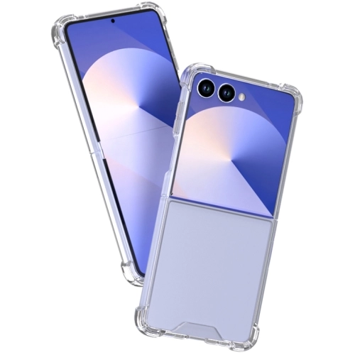 Samsung Galaxy Z Flip 7 Kılıf Köşe Korumalı Airbag Şeffaf Silikon Anti-Shock - Şeffaf