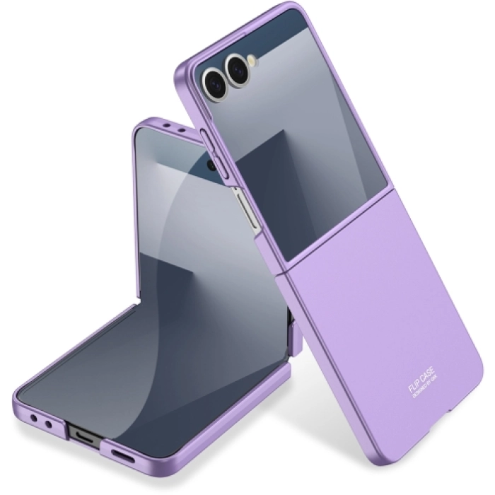 Samsung Galaxy Z Flip 7 Kılıf Sert Kıpta Mat İnce Kapak - Mor