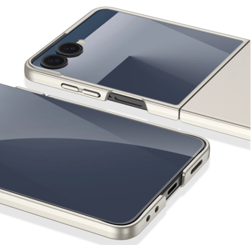 Samsung Galaxy Z Flip 7 Kılıf Sert Kıpta Mat İnce Kapak - Pembe