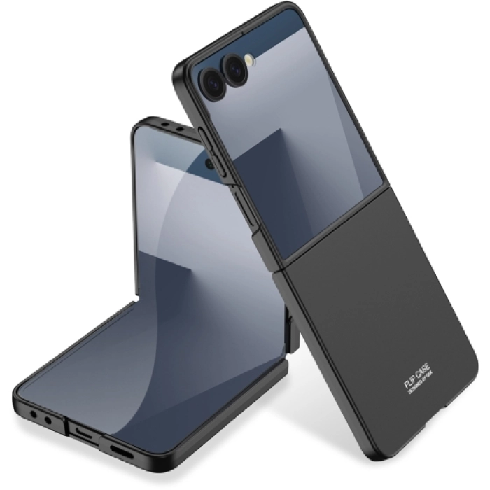 Samsung Galaxy Z Flip 7 Kılıf Sert Kıpta Mat İnce Kapak - Siyah