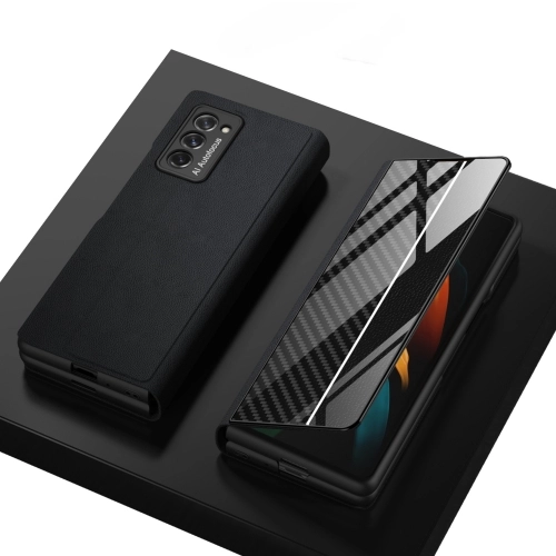 Samsung Galaxy Z Fold 2 Kılıf Standlı Drago Kapak - Siyah