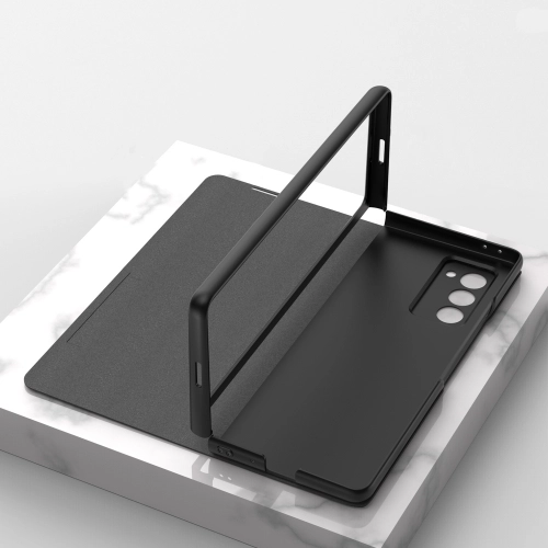 Samsung Galaxy Z Fold 2 Kılıf Standlı Drago Kapak - Siyah