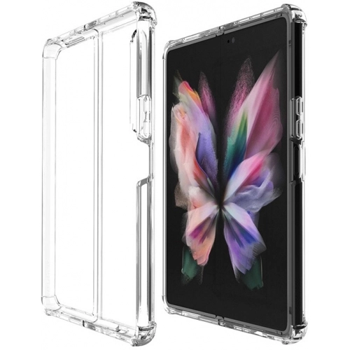 Samsung Galaxy Z Fold 3 Kılıf Köşe Korumalı Airbag Şeffaf Silikon Anti-Shock