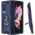 Samsung Galaxy Z Fold 3 Kılıf Zırhlı Standlı Mıknatıslı Katlanabilir Tank Kapak - Lacivert