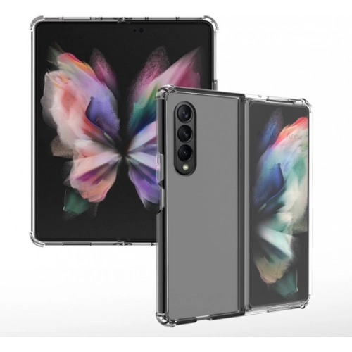 Samsung Galaxy Z Fold 4 Kılıf Köşe Korumalı Airbag Şeffaf Silikon Anti-Shock