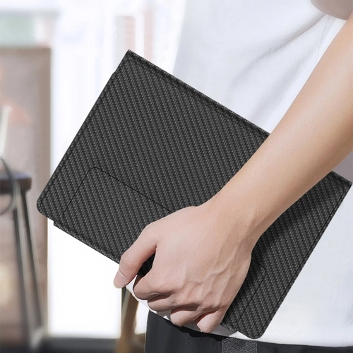 Samsung Galaxy Z Fold 4 Kılıf Metal Görünümlü Esnek Kıpta ve Klavyeli Kapak Set - Siyah