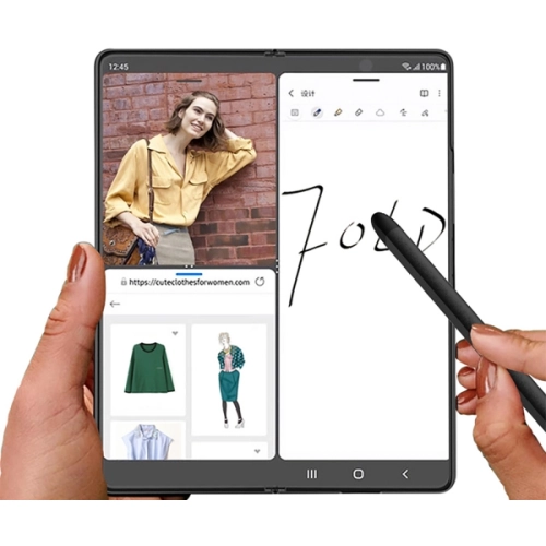 Samsung Galaxy Z Fold 5 Dokunmatik Kalem Zore C-Pen - Siyah