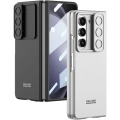 Samsung Galaxy Z Fold 5 Kılıf Kıpta Sürgülü Kamera Lens Korumalı Kapak - Siyah