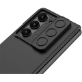 Samsung Galaxy Z Fold 5 Kılıf Kıpta Sürgülü Kamera Lens Korumalı Kapak - Siyah