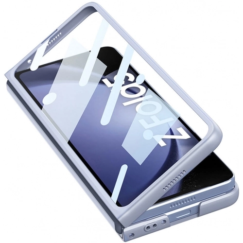 Samsung Galaxy Z Fold 5 Kılıf Kıpta Sürgülü Kamera Lens Korumalı Kapak - Siyah