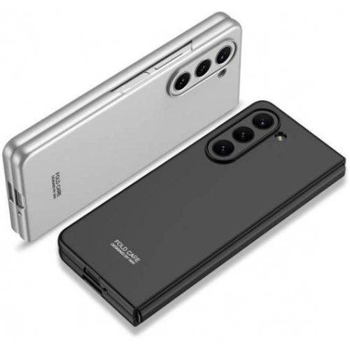 Samsung Galaxy Z Fold 5 Kılıf Sert Kıpta Mat İnce Kapak - Gümüş