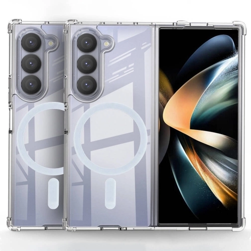 Samsung Galaxy Z Fold 6 Kılıf Köşe Korumalı Airbag Şeffaf Silikon Anti-Shock - Şeffaf