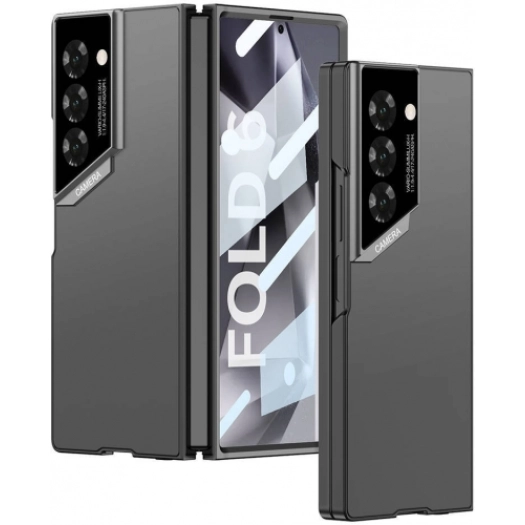Samsung Galaxy Z Fold 6 Kılıf Ultra İnce Kamera Korumalı Sert Rubber 3. Gen Procase Kapak - Siyah