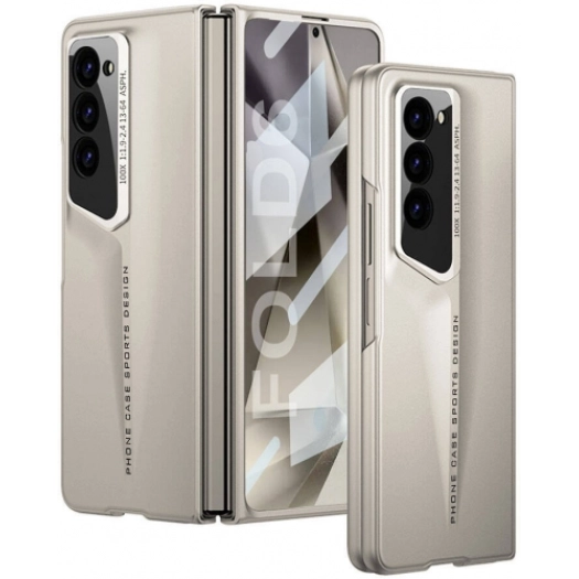 Samsung Galaxy Z Fold 6 Kılıf Ultra İnce Kamera Korumalı Sert Rubber Procase Kapak - Titanyum-Gri