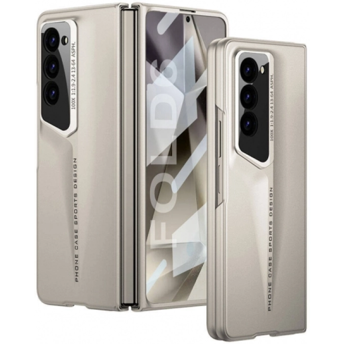 Samsung Galaxy Z Fold 6 Kılıf Ultra İnce Kamera Korumalı Sert Rubber Procase Kapak - Titanyum-Gri