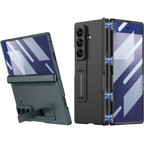 Samsung Galaxy Z Fold 7 Kılıf Mıknatıslı Standlı Premium Lux M-Magnet Kapak - Siyah