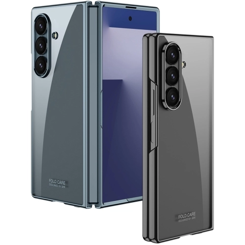 Samsung Galaxy Z Fold 7 Kılıf Premium Full Camlı Kıpta, Şok Emici ve Çizilmez Cam Kapaklı Tasarım - Titanyum