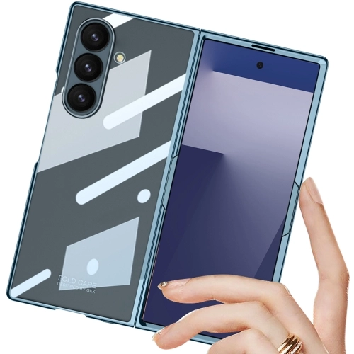 Samsung Galaxy Z Fold 7 Kılıf Premium Full Camlı Kıpta, Şok Emici ve Çizilmez Cam Kapaklı Tasarım - Titanyum