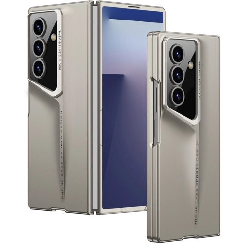 Samsung Galaxy Z Fold 7 Kılıf Ultra İnce Kameralı Korumalı Sert Rubber Procase Kapak - Titanyum-Gri