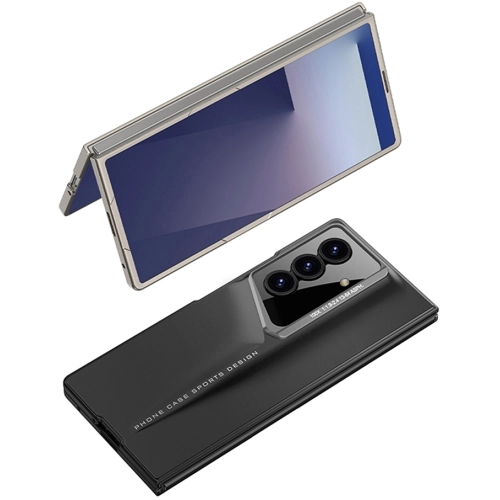 Samsung Galaxy Z Fold 7 Kılıf Ultra İnce Kameralı Korumalı Sert Rubber Procase Kapak - Titanyum-Gri