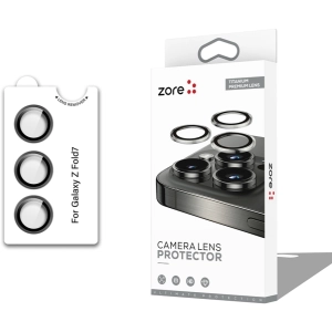 Samsung Galaxy Z Fold 7 Lens Kamera Koruyucu Parmak İzi Bırakmayan Anti-Reflective CL-12 - Siyah