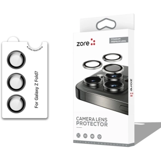 Samsung Galaxy Z Fold 7 Lens Kamera Koruyucu Parmak İzi Bırakmayan Anti-Reflective CL-12 - Siyah