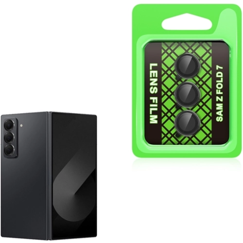 Samsung Galaxy Z Fold 7 Lens Kamera Koruyucu Parmak İzi Bırakmaz CL-07 - Siyah