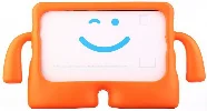 Samsung Tab A S6 Lite (P610) Kılıf Çocuklar İçin Standlı Eğlenceli Korumalı Silikon Tablet Kılıfı - Turuncu