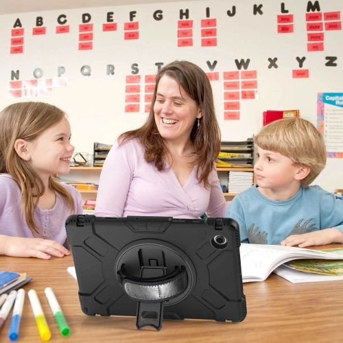 Samsung Tab A S6 Lite (P610) Kılıf Zore Defender Tablet Silikon - Siyah