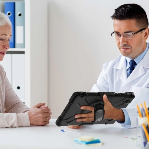 Samsung Tab A S6 Lite (P610) Kılıf Zore Defender Tablet Silikon - Siyah