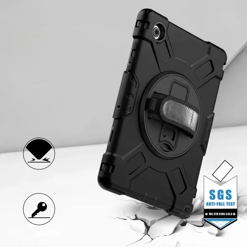 Samsung Tab A S6 Lite (P610) Kılıf Zore Defender Tablet Silikon - Siyah