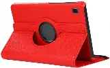 Samsung Tab A S6 Lite (P610) Tablet Kılıfı 360 Derece Dönebilen Standlı Kapak - Kırmızı