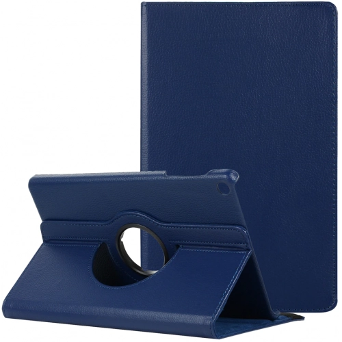Samsung Tab A S6 Lite (P610) Tablet Kılıfı 360 Derece Dönebilen Standlı Kapak - Lacivert