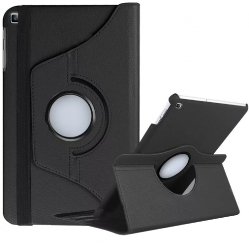 Samsung Tab A S6 Lite (P610) Tablet Kılıfı 360 Derece Dönebilen Standlı Kapak - Siyah