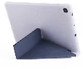 Samsung Tab A S6 Lite (P610) Tablet Kılıfı Standlı Tri Folding Kalemlikli Silikon Smart Cover - Lacivert