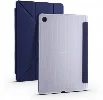 Samsung Tab A S6 Lite (P610) Tablet Kılıfı Standlı Tri Folding Kalemlikli Silikon Smart Cover - Lacivert