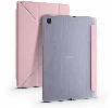 Samsung Tab A S6 Lite (P610) Tablet Kılıfı Standlı Tri Folding Kalemlikli Silikon Smart Cover - Pembe