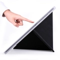 Samsung Tab A S6 Lite (P610) Tablet Kılıfı Standlı Tri Folding Kalemlikli Silikon Smart Cover - Siyah