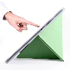 Samsung Tab A S6 Lite (P610) Tablet Kılıfı Standlı Tri Folding Kalemlikli Silikon Smart Cover - Yeşil