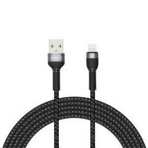 Shira Serisi Şarj Kablosu USB Apple Lightning 3 Metre - Siyah