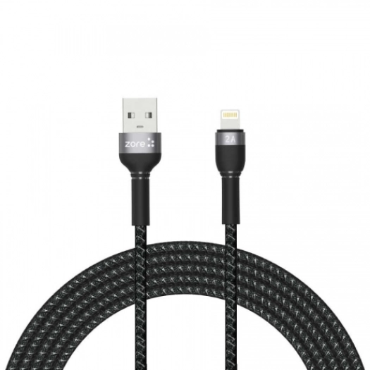 Shira Serisi Şarj Kablosu USB Apple Lightning 3 Metre - Siyah