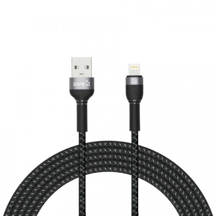 Shira Serisi Şarj Kablosu USB Apple Lightning 3 Metre - Siyah