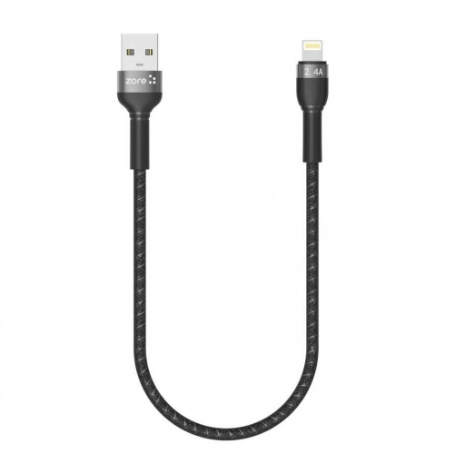 Shira Serisi Şarj Kablosu USB Apple Lightning 30 cm - Siyah